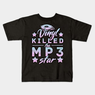 Vinyl Killed The MP3 Star Retro Record Music Kids T-Shirt